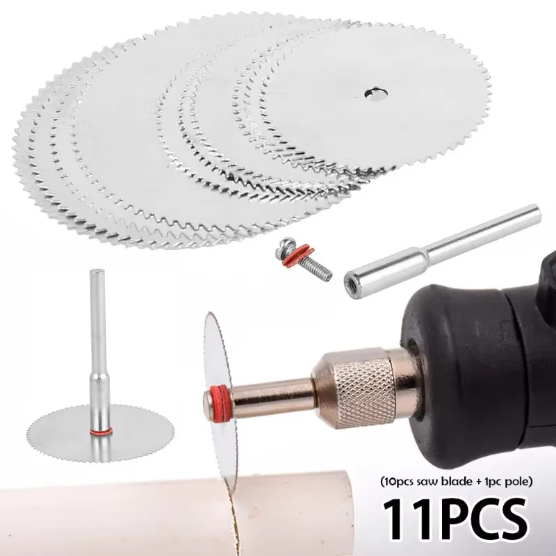 Cordless Rotary Tool Kit Accessories - 11-teiliges Mikro-Kreissägeblatt-Zubehör Elektrische Schleif- und Schneidscheibe