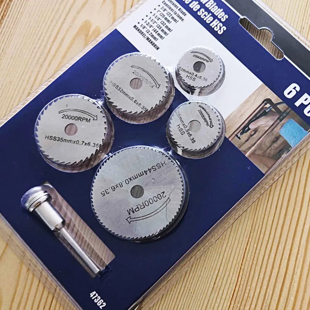 Cordless Rotary Tool Kit Accessories - 6Pcs HSS Kreissäge Klinge Dreh Werkzeug