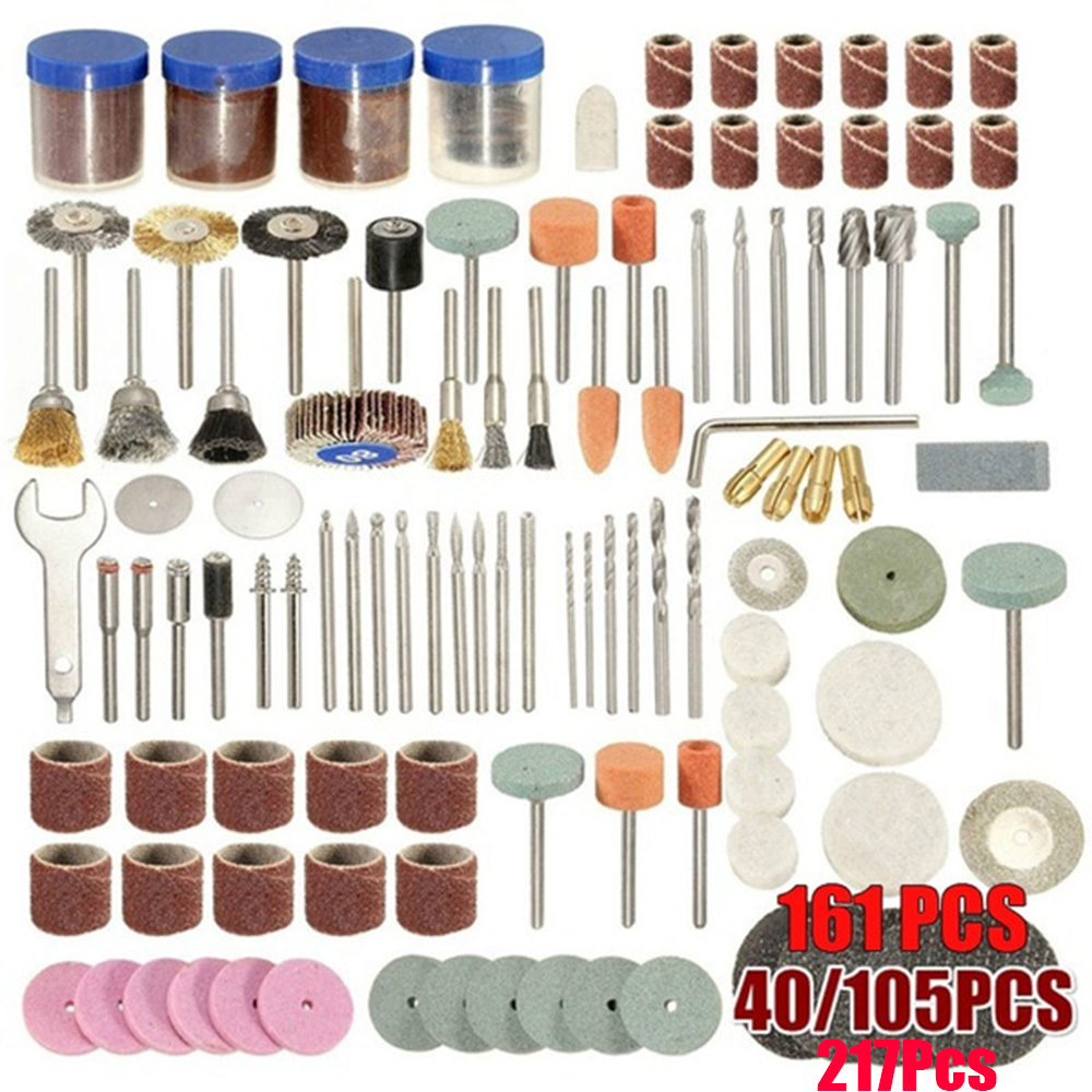 Cordless Rotary Tool Kit Accessories - 40 ~ 217 Stück Elektrowerkzeuge Drehwerkzeug-Zubehörset