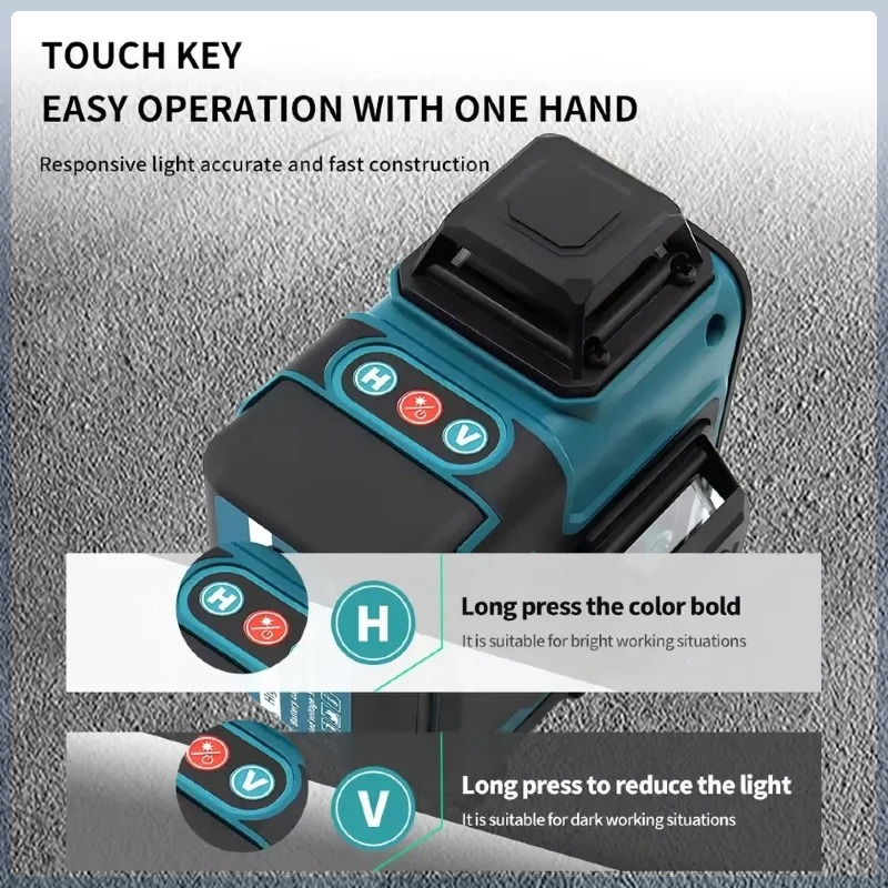 Laser Level 16 Lines 4D Green - Original Makita Safe Multi-Protection 18V Akku,