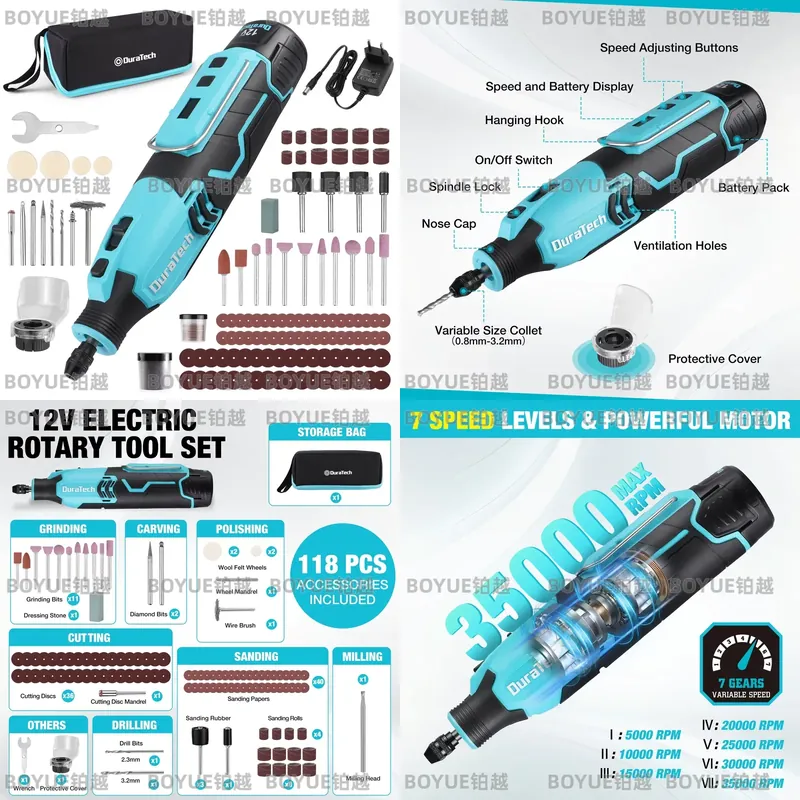 12V Kabelloses Rotationswerkze – Cordless Rotary Tool Kit Accessories Bewertung und Preis